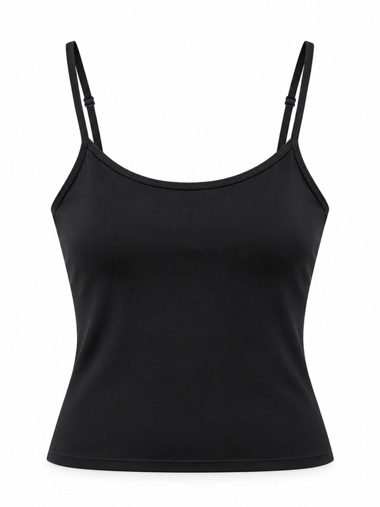 Top tessuto tecnico - NERO