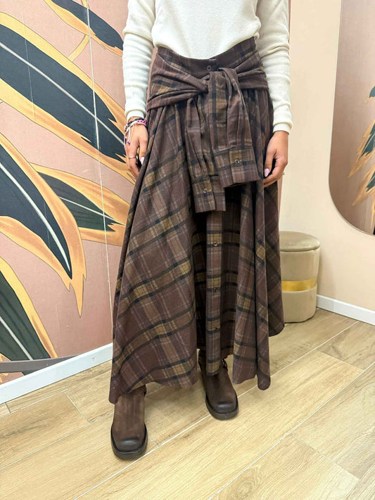 Gonna camicia - MORO