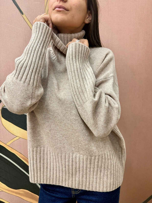 Maglia collo alto 100%lana - CASTORO