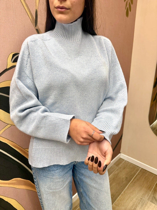 Lupetto cachemire - CELESTE