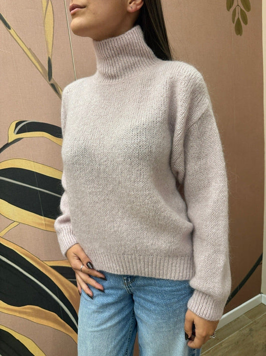 Pull mohair collo vulcano - ROSA