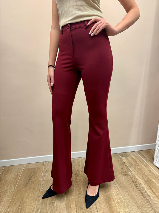 Pantalone zampa - BORDEAUX