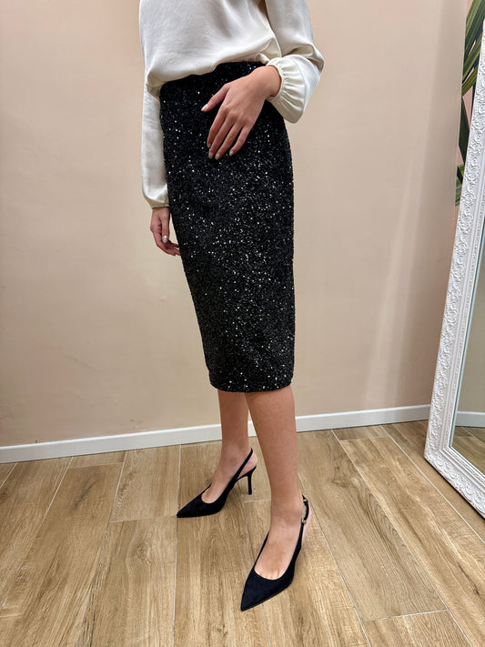 Gonna paillettes - NERO