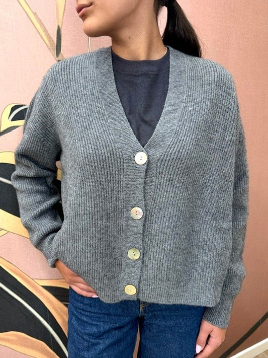 cardigan costina - GRIGIO