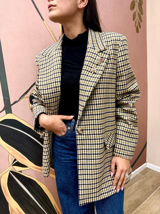 Giacca quadri - GIALLO BURRO