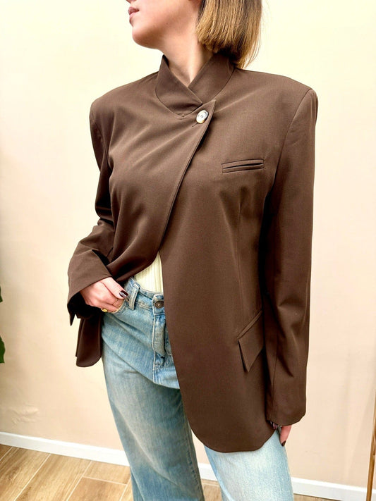 Giacca collo coreano - MORO