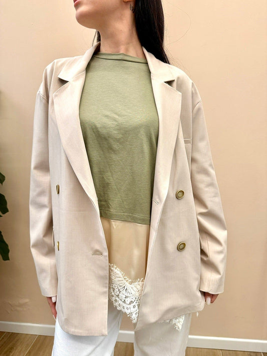 Giacca over - BEIGE