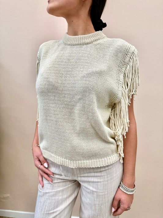 Gilet con frange - BURRO