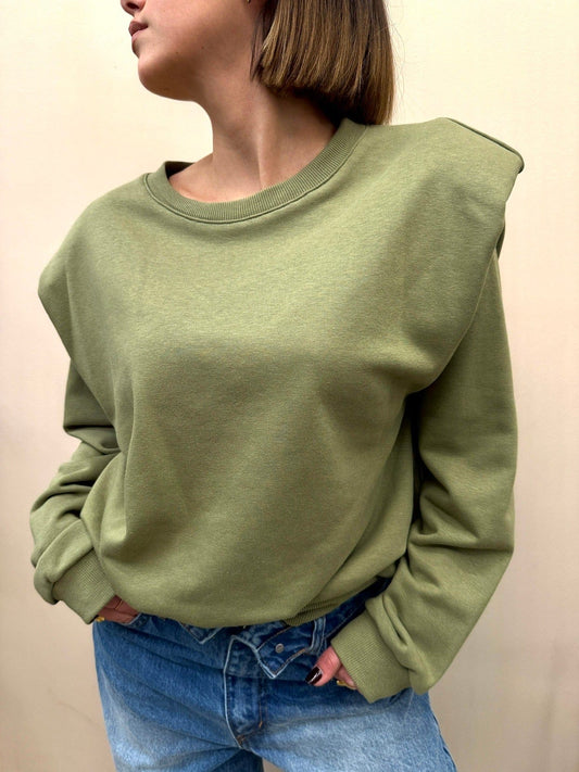 Felpa con spalline - MILITARE