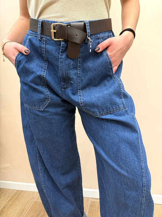 Jeans baggy - BLUE DENIM