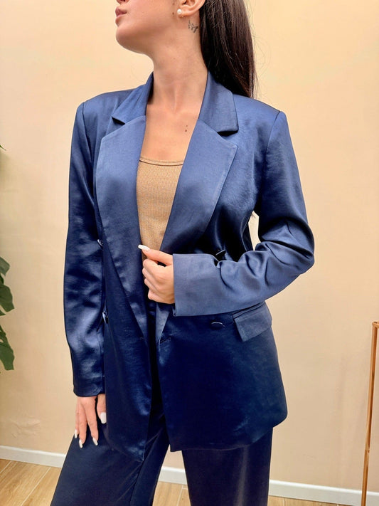 Giacca in raso - BLU
