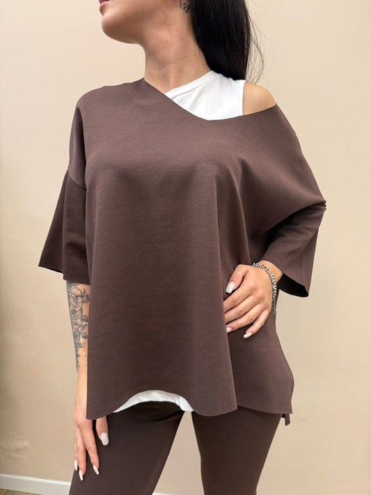 Maglia con t-shirt - MORO