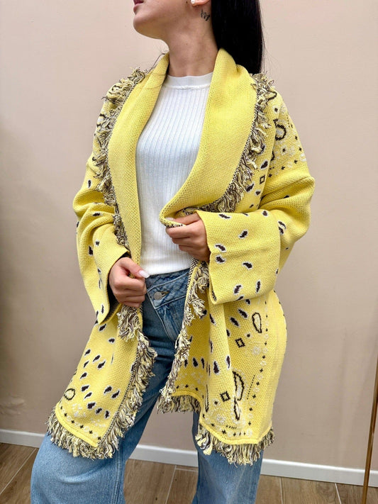 Maxi Cardigan bandana - GIALLO