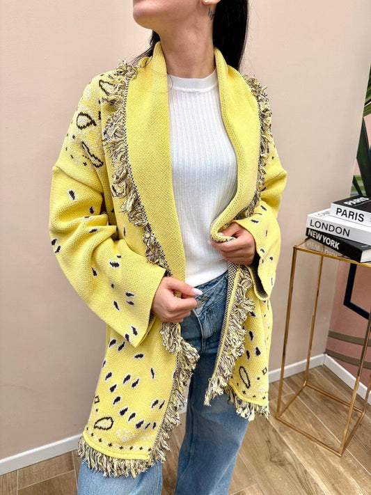 Maxi Cardigan bandana - GIALLO
