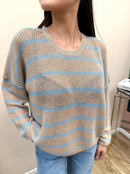 Maglia viscosa girocollo - BEIGE