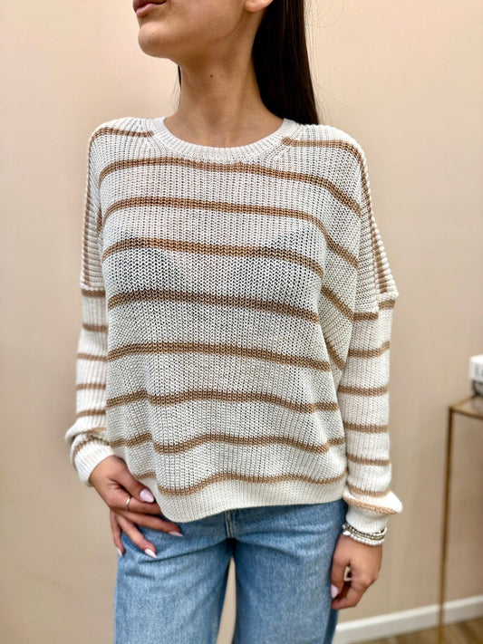 Maglia viscosa girocollo - PANNA