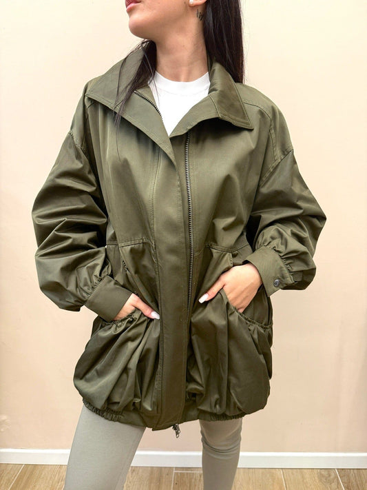 Bomber over tasche palloncino - MILITARE