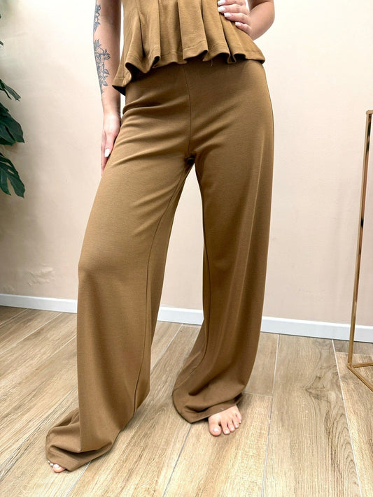 Pantalone fluido - TABACCO