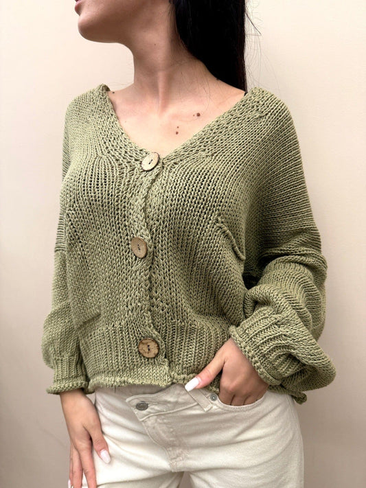 Cardigan con tasche - KAKHI