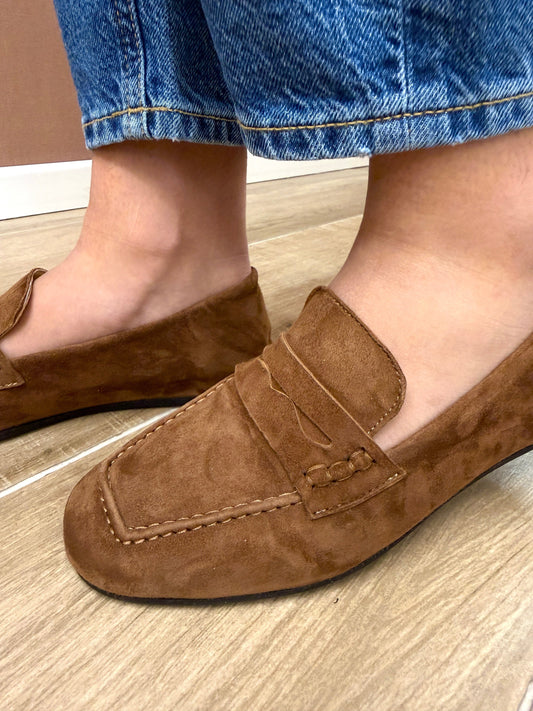 Mocassino in camoscio - CUOIO