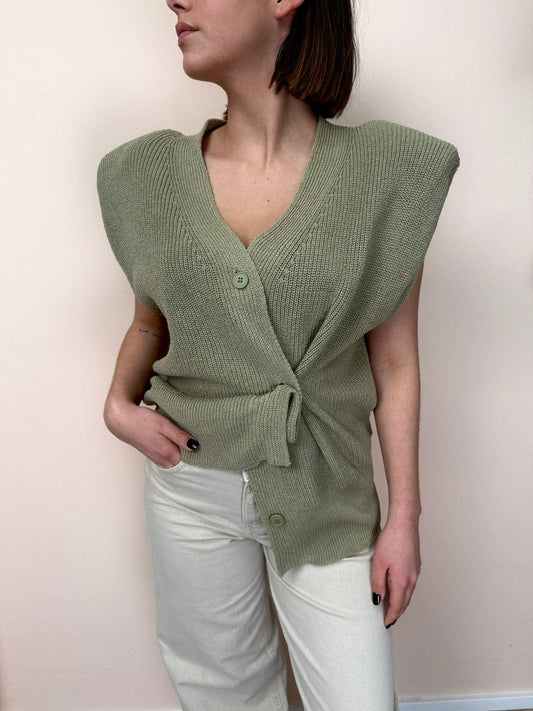 Gilet bottone lato - KAKHI