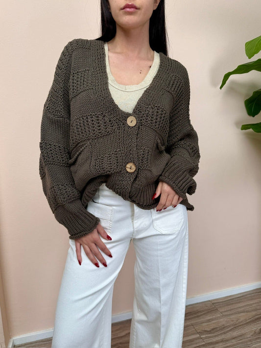 Cardigan bande rilievo - MORO