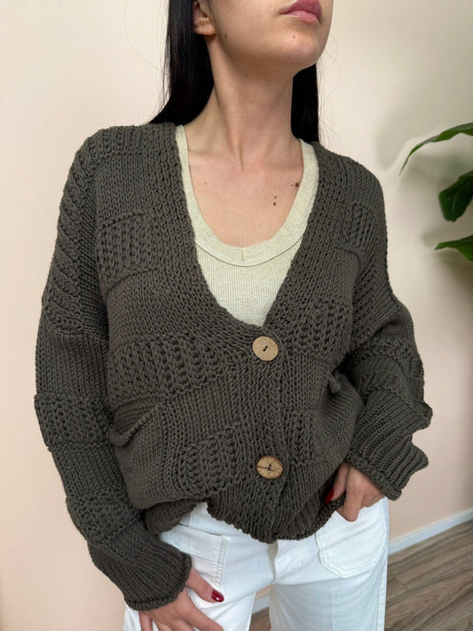 Cardigan bande rilievo - MORO