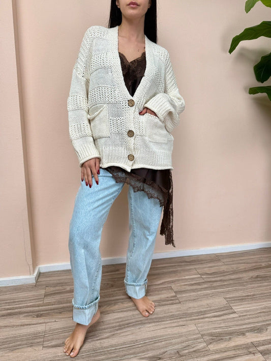 Cardigan bande rilievo - BURRO