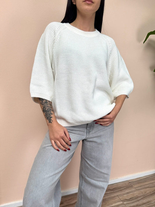 Pull cotone "Marge" - BIANCO