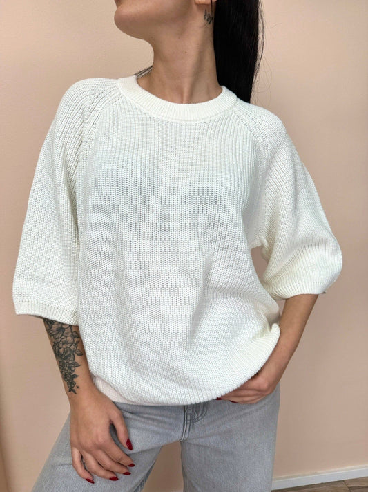 Pull cotone "Marge" - BIANCO