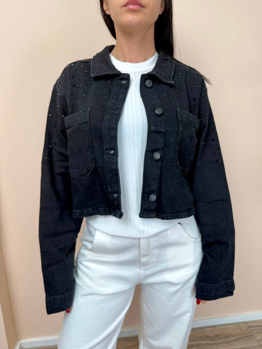 Giacca Dora strass - NERO