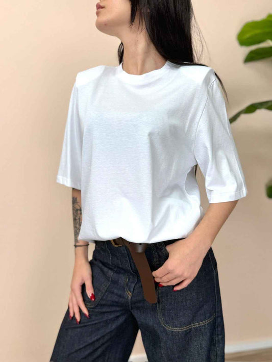 T-Shirt c/spalline - BIANCO