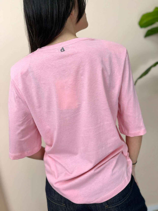 T-Shirt c/spalline - ROSA