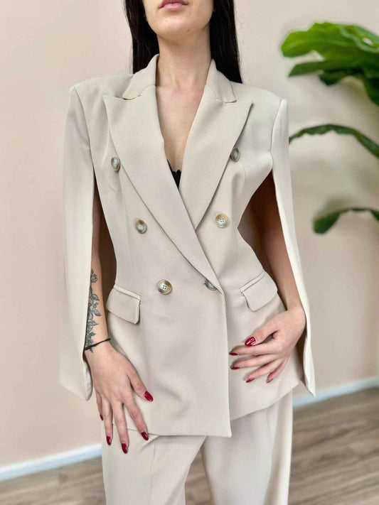 Tailleur c/giacca mantella - BURRO