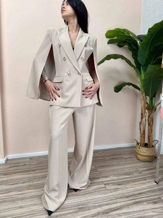 Tailleur c/giacca mantella - BURRO