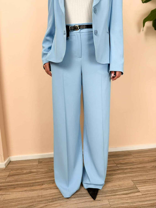 Pantalone palazzo - CELESTE