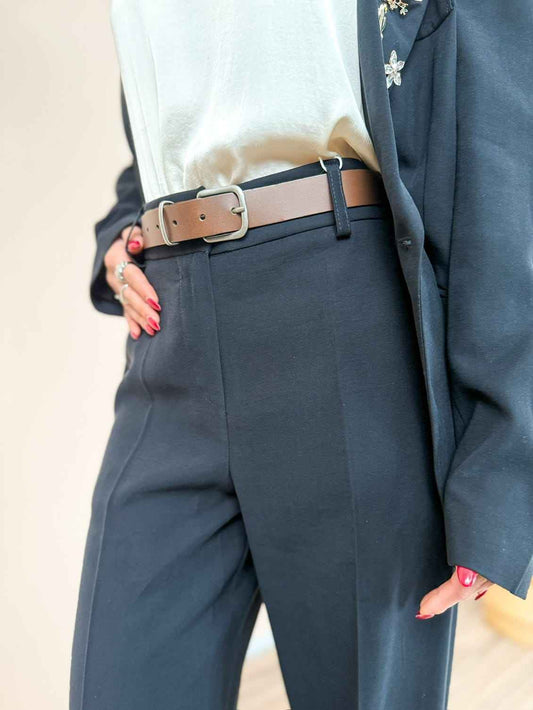 Pantalone palazzo - NERO