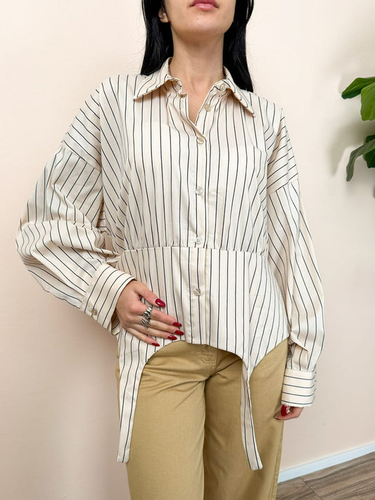 Camicia righe - BEIGE