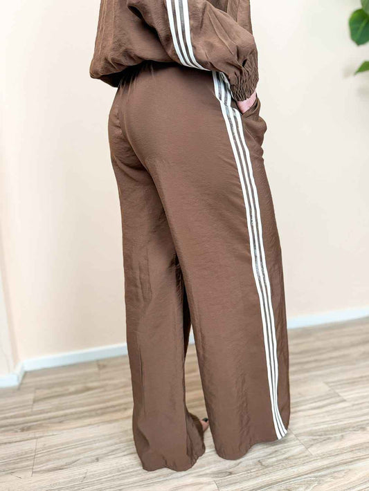 Pantalone con bande - MORO