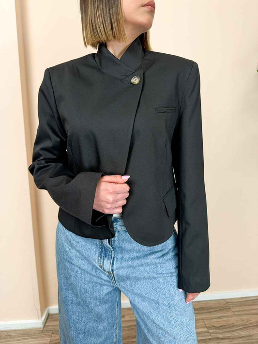 Giacca corta coreana - NERO