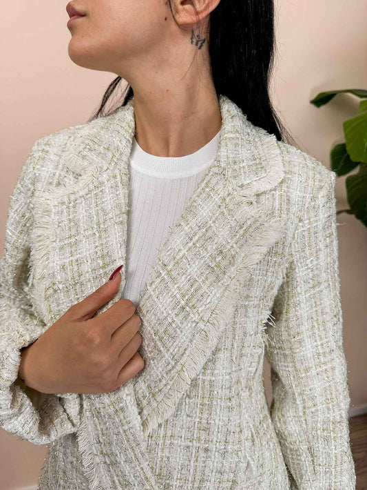 Giacca boucle - BIANCO