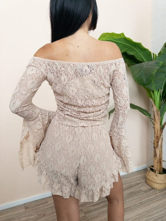 Mglia collo shiffer in pizzo - NUDE