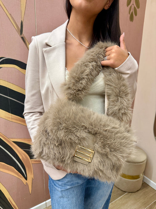 Borsa a tracolla ecopelliccia - KAKHI