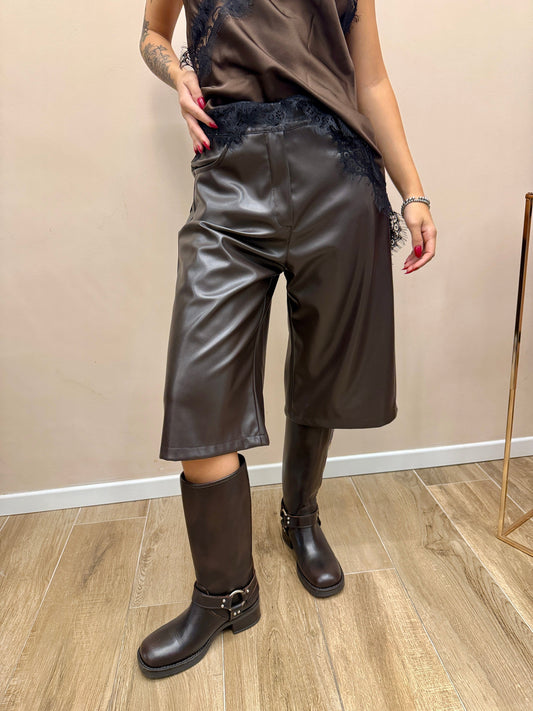 Bermuda in ecopelle - MORO