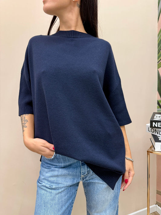 Pull over mezza manica - BLU