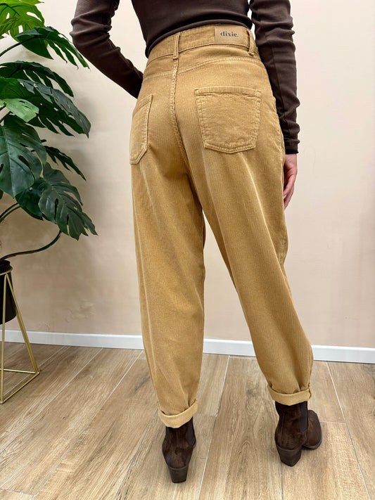 Pantalone ovetto velluto - TABACCO