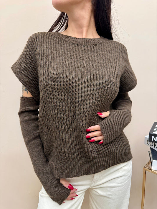 Gilet c/manicotti - MORO