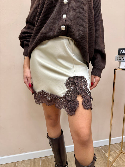 Gonna c/pizzo - AVORIO