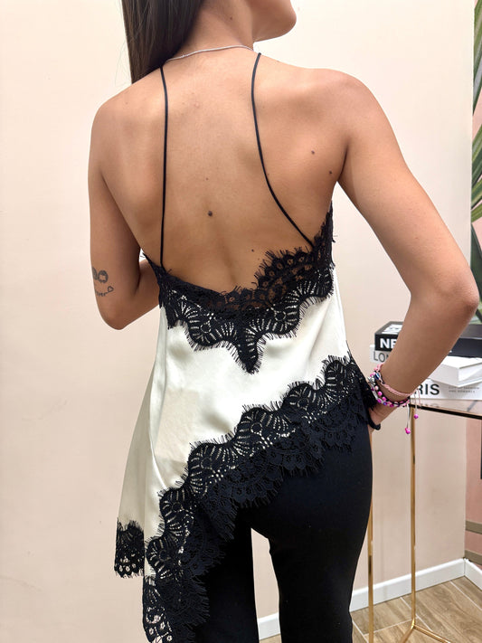 Top con pizzo - BURRO