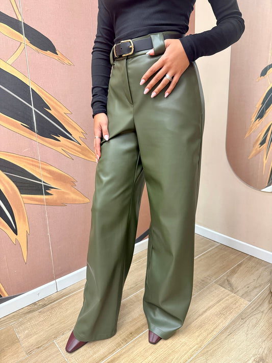 Pantalone in ecopelle - OLIVA